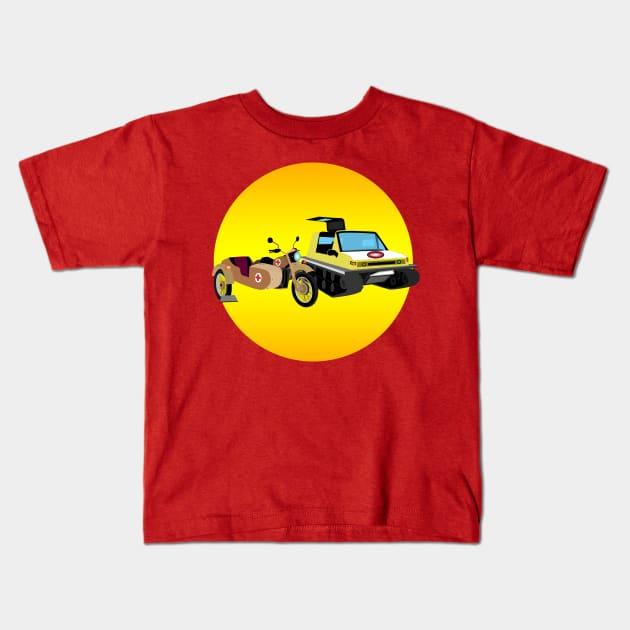 Military Vehicles Kids T-Shirt by momomoma